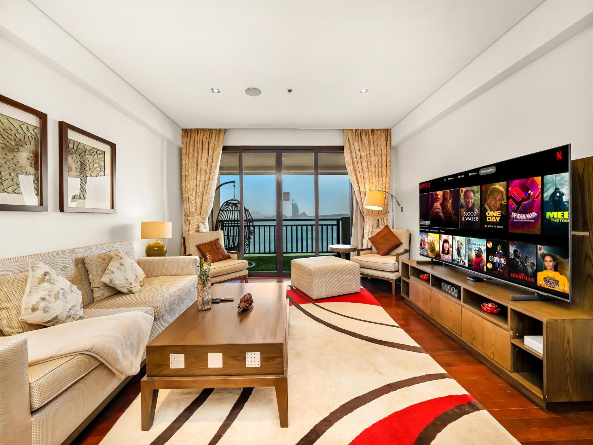 Luxury In Anantara With Stunning Burj Alarab & Sea Views Апартаменти *